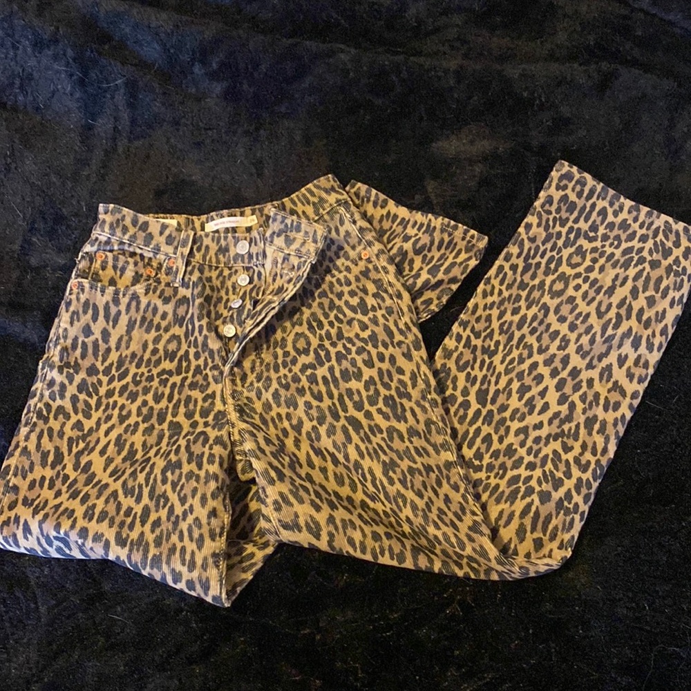 Levi’s leopard print jeans
